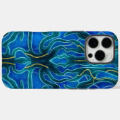 Mystiek Blauw Neon Ocean Kelpie Patroon Case-Mate iPhone Case (Achterkant (horizontaal))