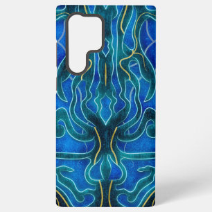 Mystiek Blauw Neon Ocean Kelpie Patroon Samsung Galaxy Hoesje