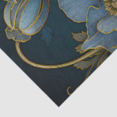 Mystiek Blauw Poppies Decoupage Tissuepapier (Detail)
