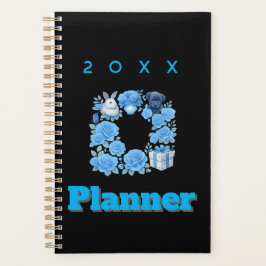 Mystiek Blauw Roos Bloei Stijlvolle Botanische Age Planner