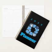 Mystiek Blauw Roos Bloei Stijlvolle Botanische Age Planner (Display)
