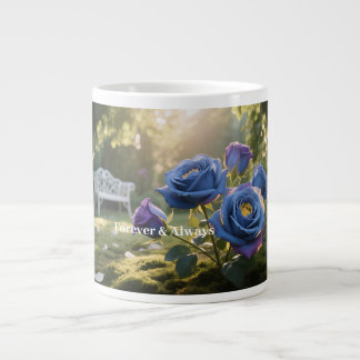 Mystiek Blauw Roos Bloei Tijdloze Botanische Bloem Grote Koffiekop