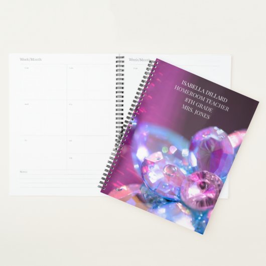 Mystiek Blauw Violet Juwelen School Klaslokaal Planner (Display)