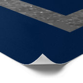 Mystiek Blauw Zilver Zon Maan Sterren Bruiloft Poster (Hoek)