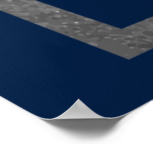 Mystiek Blauw Zilver Zon Maan Sterren Bruiloft Poster (Hoek)