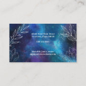 Mystiek Blauwe Waterverf Visitekaartje (Achterkant)