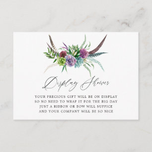 Mystiek Boho Succulent Vrijgezellenfeest Display Informatiekaartje