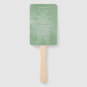 Mystiek Boho Waterverf Succulent Trouwprogramma Handwaaier (Achterkant)