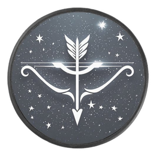 Mystiek Boogschutter Dierenriem Symbool Hockey Puck (Voorkant)