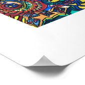 Mystiek Bos-Handgeschilderde Abstracte Kunst Poster (Hoek)