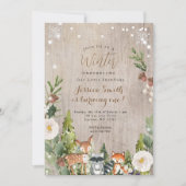 Mystiek Bos Rustiek Onederland 1e verjaardag Kaart (Voorkant)