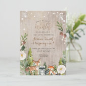 Mystiek Bos Rustiek Onederland 1e verjaardag Kaart (Staand voorkant)