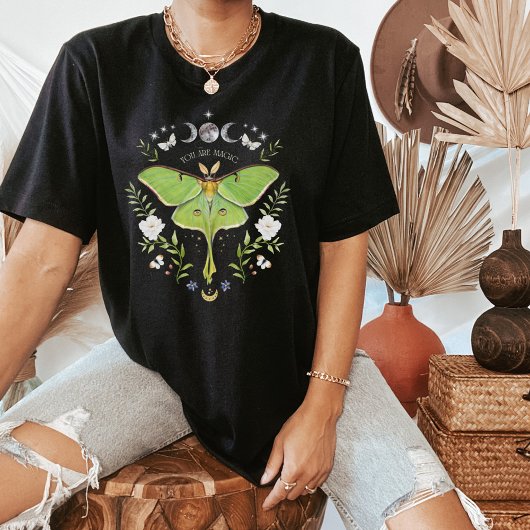 Mystiek Celestial Groene Luna Moth shirt