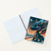 Mystiek Chibi Dragon Winterlandschap Notitieboek (Binnen)