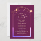 Mystiek Chic Fuchsia Goud Vrijgezellenfeest Kaart (Voorkant)