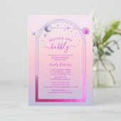 Mystiek Chique Sunset Roze Vrijgezellenfeest Kaart (Staand voorkant)