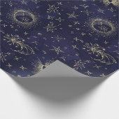 Mystiek design  stijl. Oog, maan, sterren Cadeaupapier (Hoek)