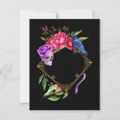 Mystiek donker en romantisch bruiloft ontwerp bedankkaart (Achterkant)