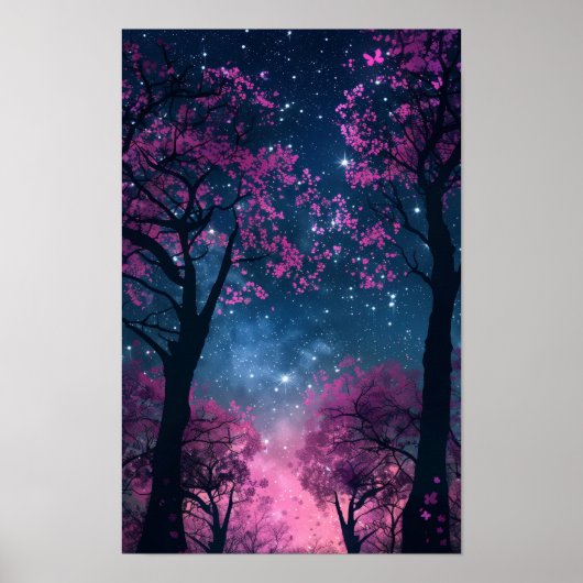 Mystiek Donker Silhouet Mobiel Behang Poster (Voorkant)