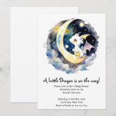 Mystiek Dragon Baby shower Kaart (Voorkant / Achterkant)