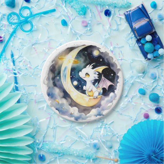 Mystiek Dragon Baby shower Papieren Bordje (Feest)