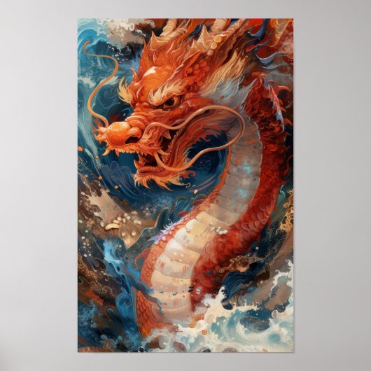 Mystiek Dragon Fantasy Poster (Voorkant)