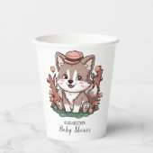 Mystiek dromerig wolf Baby shower Papieren Bekers (Voorkant)