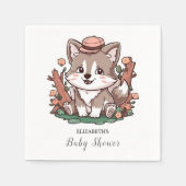 Mystiek dromerig wolf Baby shower Servet (Voorkant)