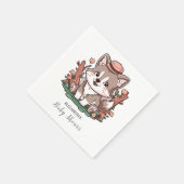 Mystiek dromerig wolf Baby shower Servet (Hoek)