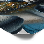 Mystiek Een indiaanse vrouw met wolven 18x24 Poster (Hoek)