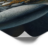 Mystiek Een indiaanse vrouw met wolven 36x24 Poster (Hoek)