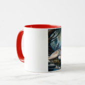 Mystiek Een indiaanse vrouw met wolven 5x7 Mok (Voorkant links)