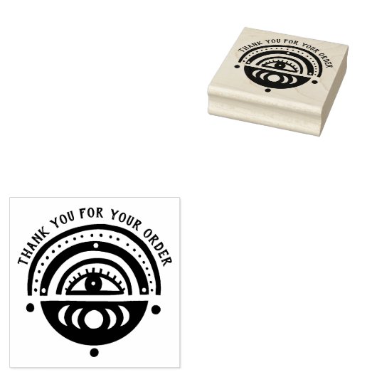 Mystiek Eye Boho Order Bedankt gepersonaliseerd op Rubberstempel (Gestempeld)