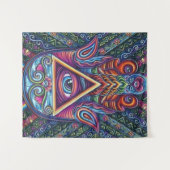 Mystiek gekleurd alziend oog wandkleed (Voorkant (horizontaal))