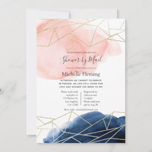 Mystiek Geometrisch Bruids of Baby shower per Mail Kaart (Voorkant)