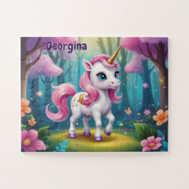 Mystiek Glitter Forest Eenhoorn Avontuur Legpuzzel