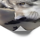 Mystiek gotisch meisje met wolven en Magisch Licht Poster (Hoek)