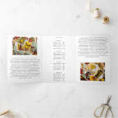 Mystiek gotisch zwart-wit heks tarotontwerp drieluik kaart (Binnen)