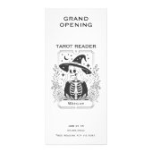 Mystiek gotisch zwart-wit heks tarotontwerp reclamekaart (Voorkant)