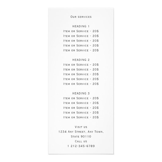 Mystiek gotisch zwart-wit heks tarotontwerp reclamekaart (Achterkant)