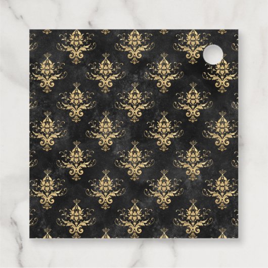 Mystiek Goud en Zwart Gotische Fantasie Bedankjes Labels (Achterkant)