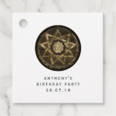Mystiek Goud en Zwart Gotische Fantasie Bedankjes Labels (Voorkant)