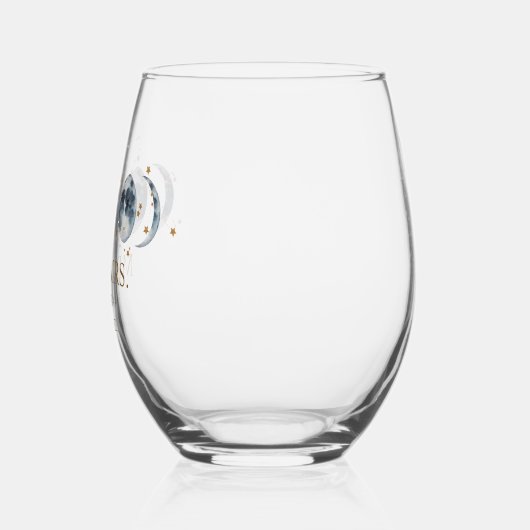 Mystiek Goud Hemelse Maan Bruiloft Wijnglas Zonder Voet (Links)