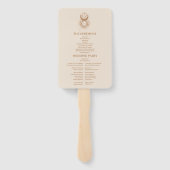 Mystiek Goud Hemelse Sterren Bruiloft Handwaaier (Achterkant)