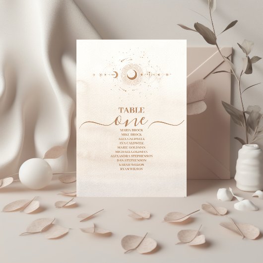 Mystiek Goud Hemelse Sterren Bruiloft Kaart