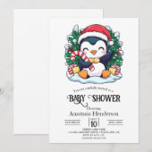 Mystiek grillig pinguïn Baby shower Kaart (Voorkant / Achterkant)