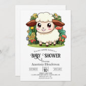 Mystiek grillig schaap Baby shower Kaart (Voorkant / Achterkant)