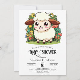 Mystiek grillig schaap Baby shower Kaart