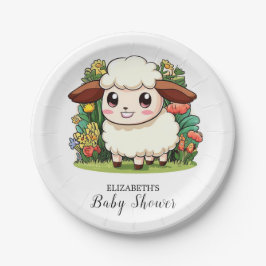 Mystiek grillig schaap Baby shower Papieren Bordje