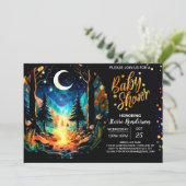 Mystiek Grove Boho Baby shower Kaart (Staand voorkant)